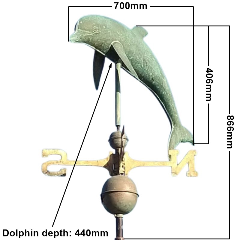 Copper jumping horse (Large) measurements