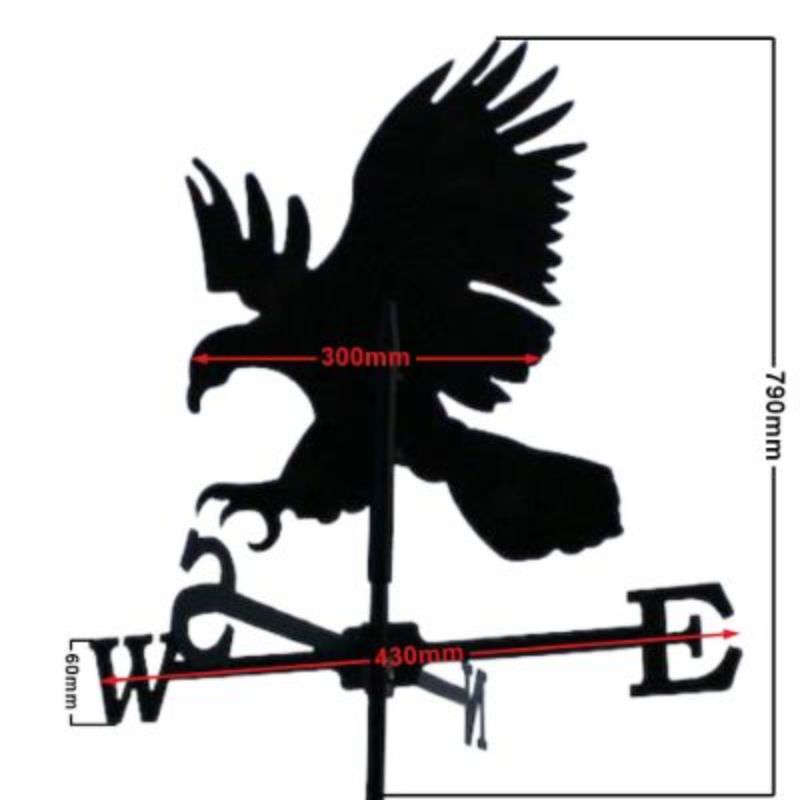 Medium eagle weathervane measurements