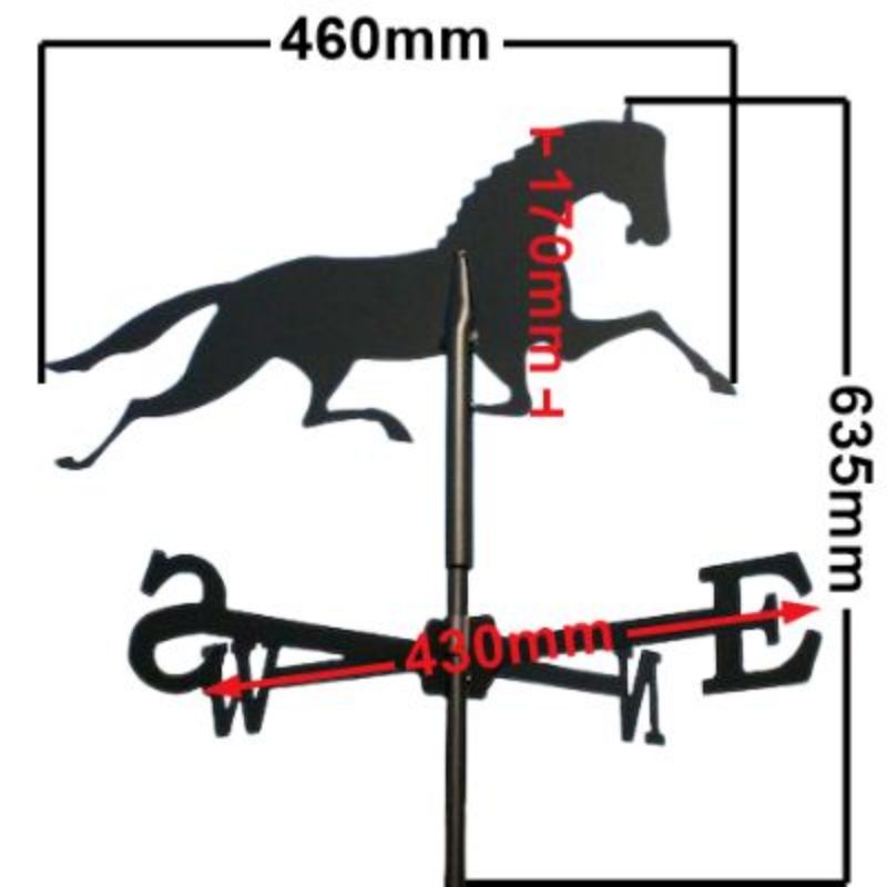 Medium horse weathervane measurements