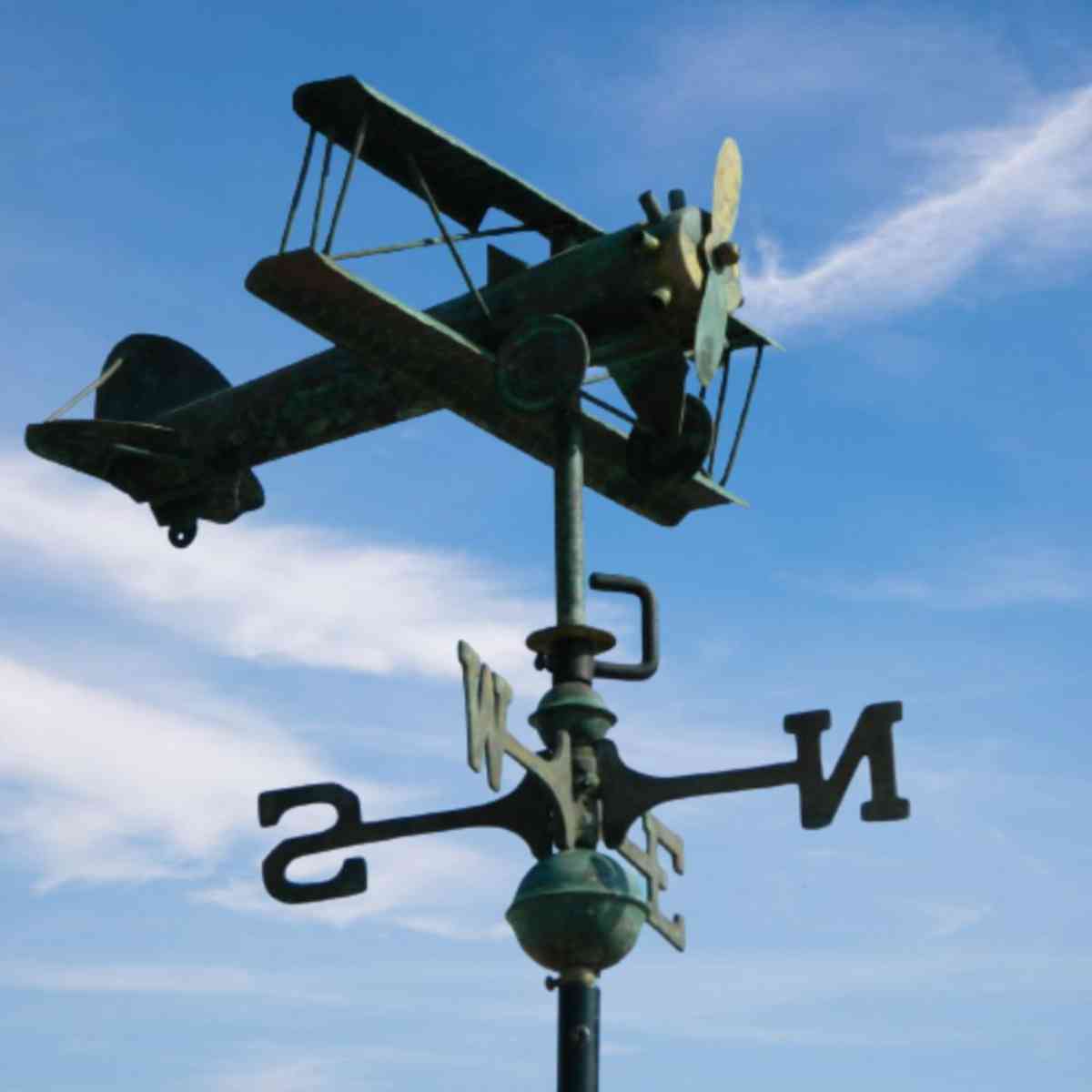 Aged_Copper_Cottage_Aircraft_Weathervane