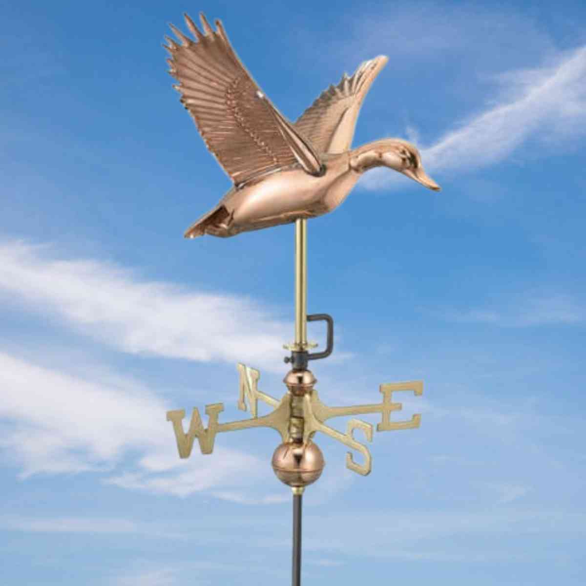 Flying duck weathervane
