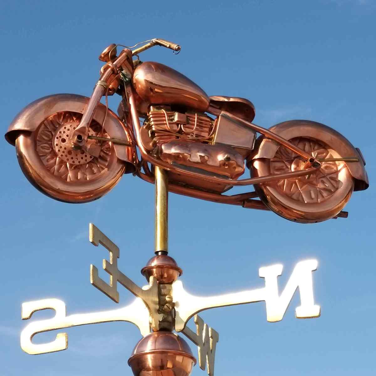 Polished_copper_motorbike_weathervane