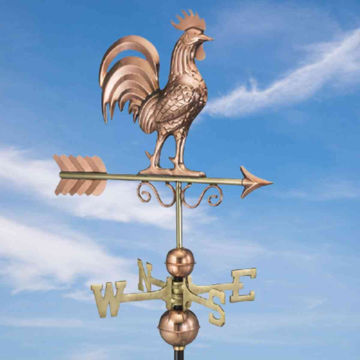 bantam rooster pure copper weathervane